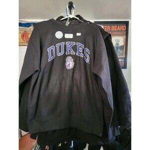James Madison Dukes Sweatshirt Mens Large Black Fleece CrewNeck NCAA